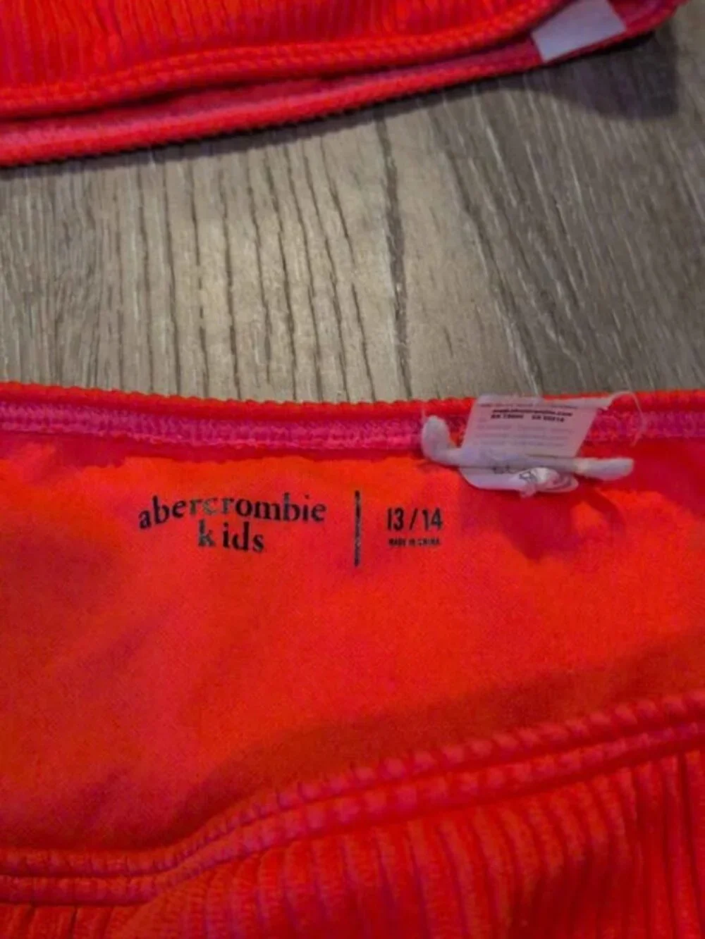 Abercrombie Kids orange ribbed Two-Piece Bikini 13/14